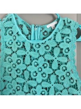 INTERMIX Turquoise Floral Lace Camisole